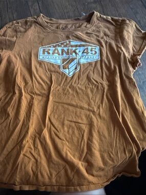 Rank 45 Women's Short Sleeve Logo Tee - Rust